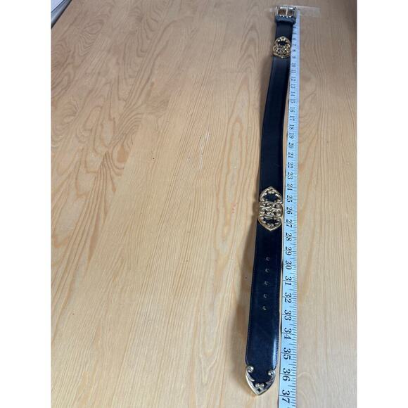 VTG Brighton Womens Belt Black Leather Medium 31-32” - Picture 8 of 8